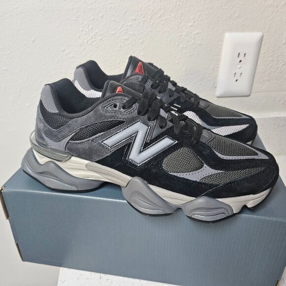 Size 9 mens 10.5 womens new balance 9060 black castlerock grey NEW - Picture 1 of 9